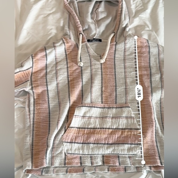 Ocean Drive Baja Stripped Beach Pullover Hoodie Oversized Size S - Picture 8 of 10